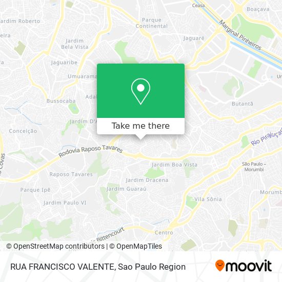 RUA FRANCISCO VALENTE map