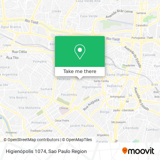 Higienópolis 1074 map