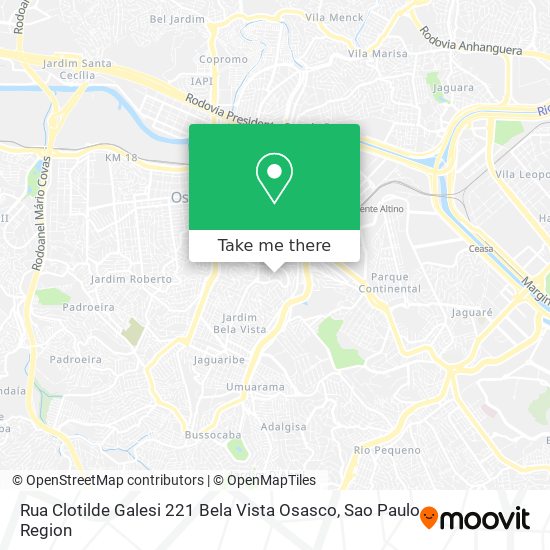 Rua Clotilde Galesi  221   Bela Vista  Osasco map