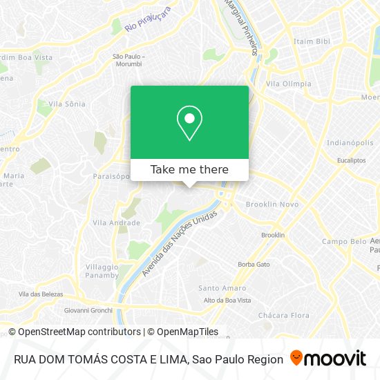 Mapa RUA DOM TOMÁS COSTA E LIMA