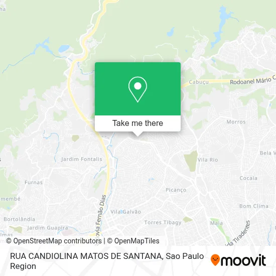 RUA CANDIOLINA MATOS DE SANTANA map