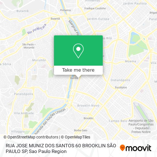 Mapa RUA JOSE MUNIZ DOS SANTOS  60 BROOKLIN  SÃO PAULO SP