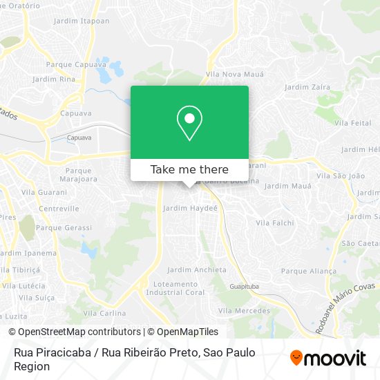 Mapa Rua Piracicaba / Rua Ribeirão Preto