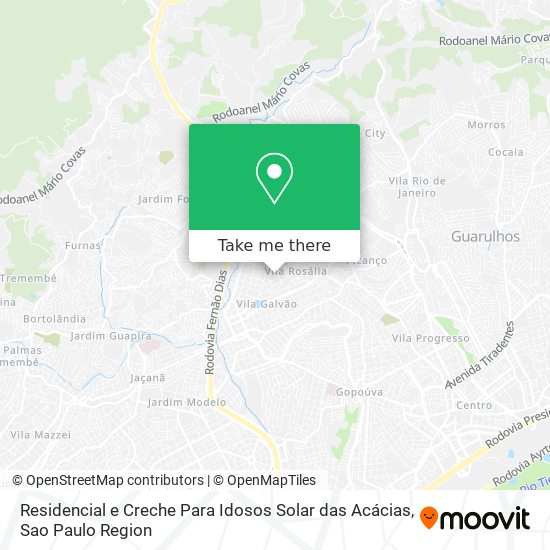 Mapa Residencial e Creche Para Idosos Solar das Acácias