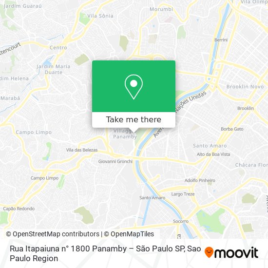 Rua Itapaiuna n° 1800  Panamby – São Paulo SP map