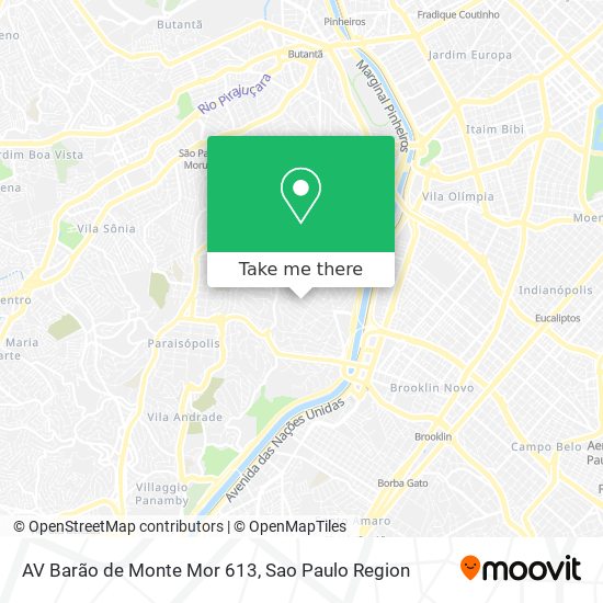 Mapa AV Barão de Monte Mor 613