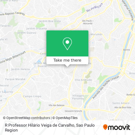 Mapa R Professor Hilário Veiga de Carvalho
