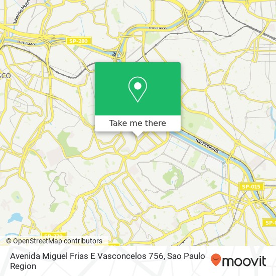 Mapa Avenida Miguel Frias E Vasconcelos 756