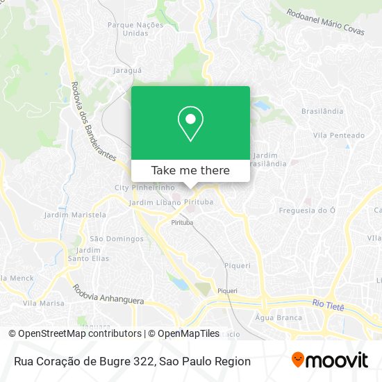 Rua Coração de Bugre 322 map