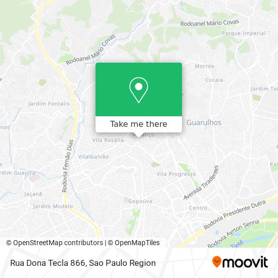 Mapa Rua Dona Tecla  866