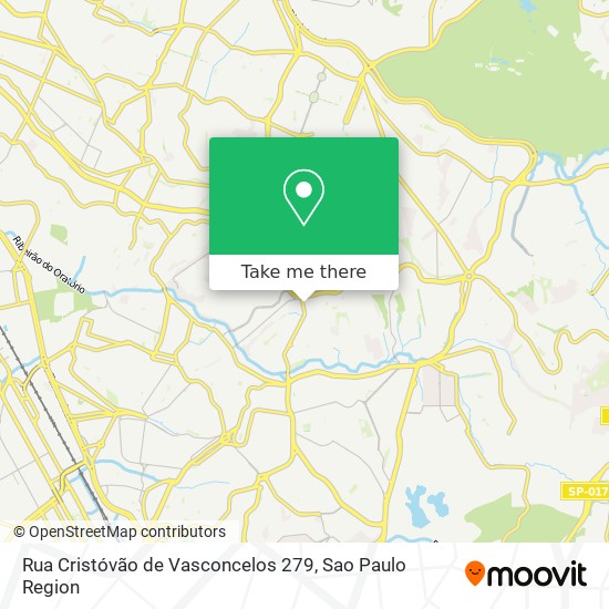 Mapa Rua Cristóvão de Vasconcelos  279