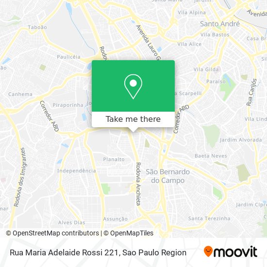 Mapa Rua Maria Adelaide Rossi 221