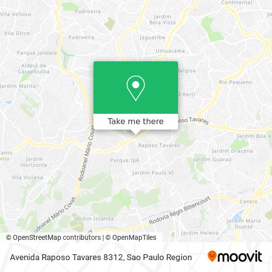 Mapa Avenida Raposo Tavares 8312