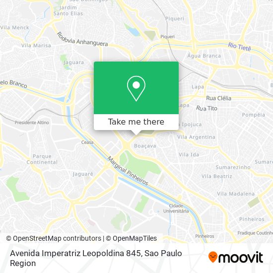 Mapa Avenida Imperatriz Leopoldina 845