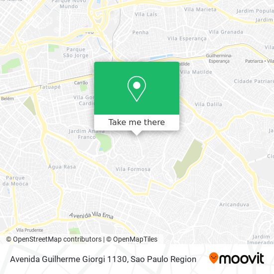 Mapa Avenida Guilherme Giorgi 1130