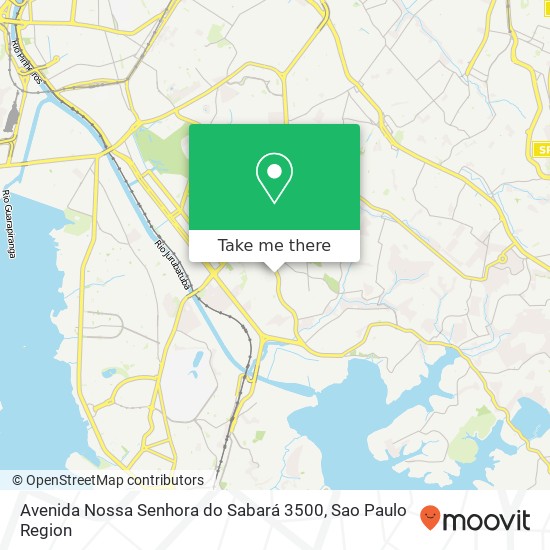 Mapa Avenida Nossa Senhora do Sabará 3500