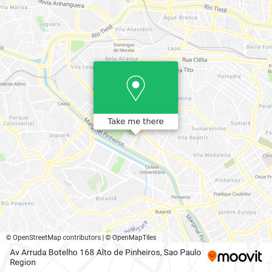 Av  Arruda Botelho  168   Alto de Pinheiros map