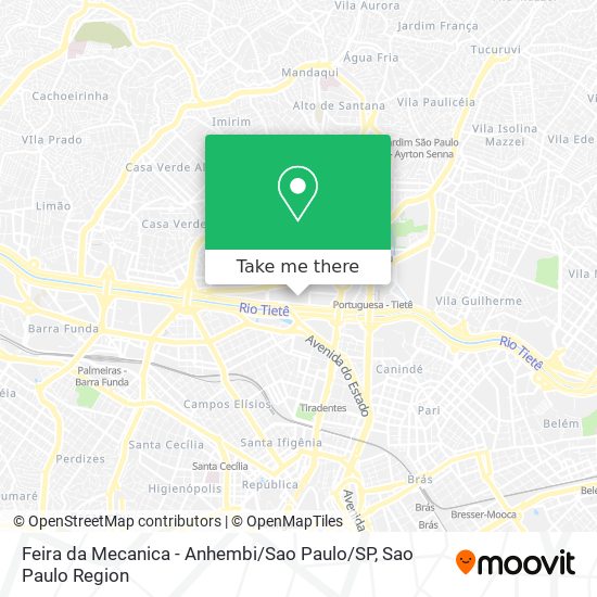 Mapa Feira da Mecanica - Anhembi / Sao Paulo / SP