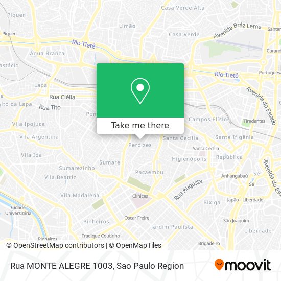 Mapa Rua MONTE ALEGRE 1003
