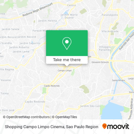 Mapa Shopping Campo Limpo Cinema