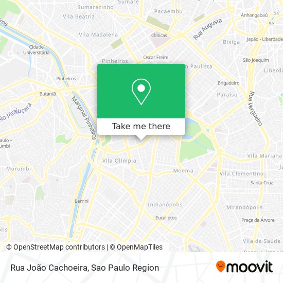Mapa Rua João Cachoeira
