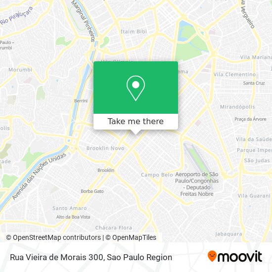 Mapa Rua Vieira de Morais 300