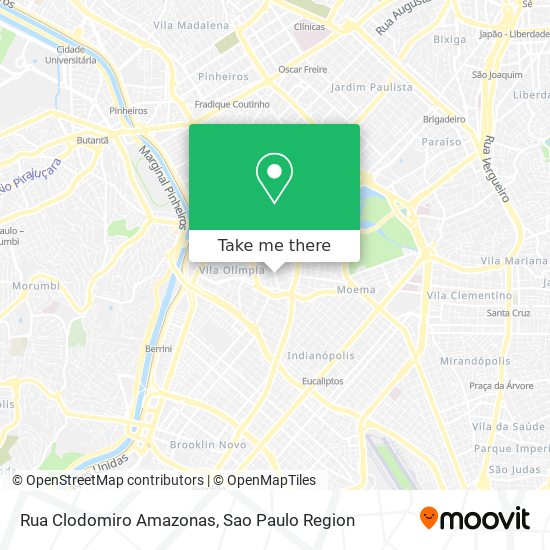 Rua Clodomiro Amazonas map