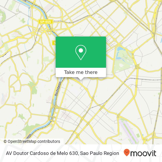 Mapa AV Doutor Cardoso de Melo 630