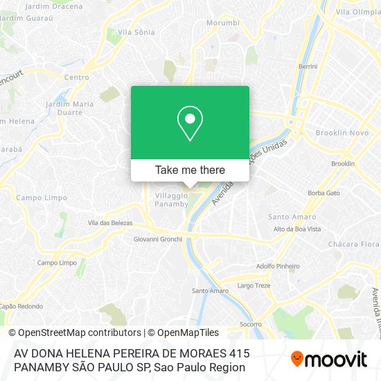 AV  DONA HELENA PEREIRA DE MORAES  415 PANAMBY  SÃO PAULO SP map