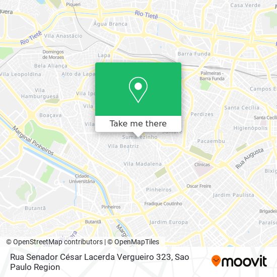Rua Senador César Lacerda Vergueiro 323 map