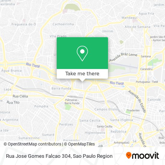 Mapa Rua Jose Gomes Falcao 304