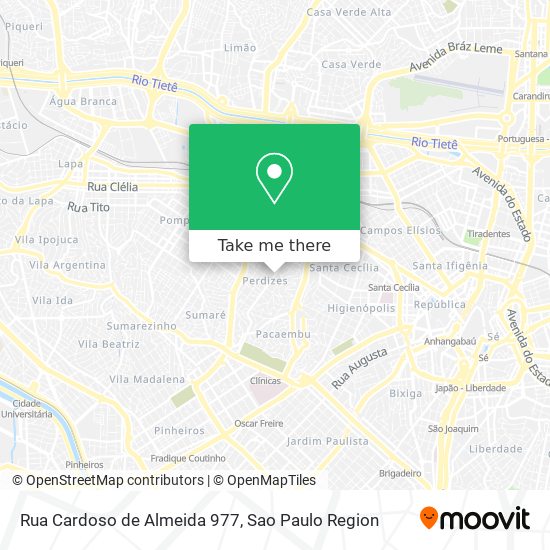 Mapa Rua Cardoso de Almeida 977
