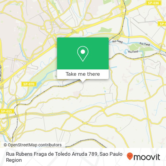 Mapa Rua Rubens Fraga de Toledo Arruda  789