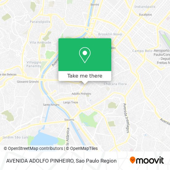 AVENIDA ADOLFO PINHEIRO map
