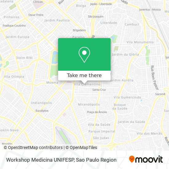 Workshop Medicina UNIFESP map