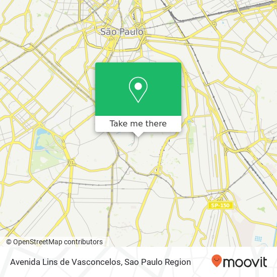 Mapa Avenida Lins de Vasconcelos