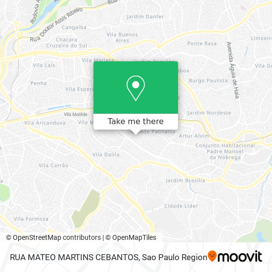 RUA MATEO MARTINS CEBANTOS map