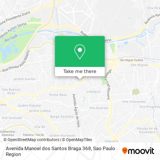 Mapa Avenida Manoel dos Santos Braga 368