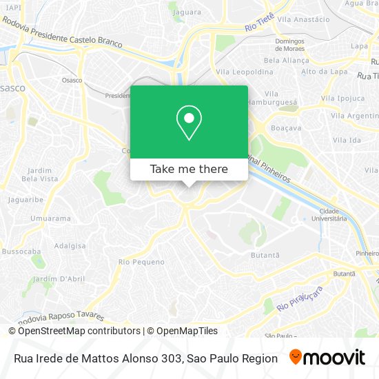 Mapa Rua Irede de Mattos Alonso 303