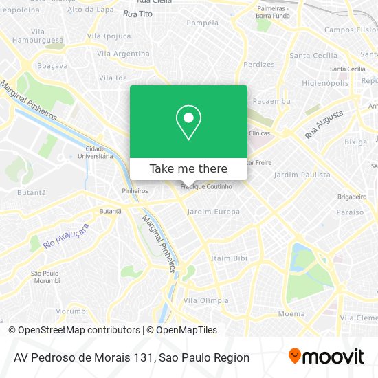 Mapa AV Pedroso de Morais 131