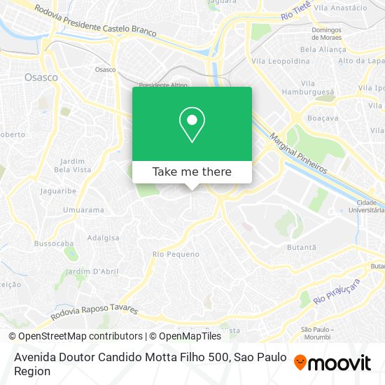 Mapa Avenida Doutor Candido Motta Filho 500