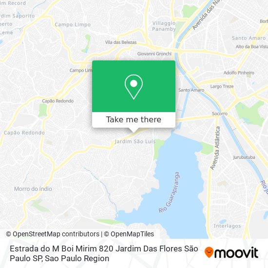 Mapa Estrada do M Boi Mirim  820   Jardim Das Flores   São Paulo   SP