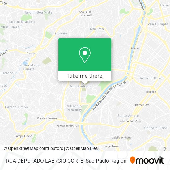 Mapa RUA DEPUTADO LAERCIO CORTE