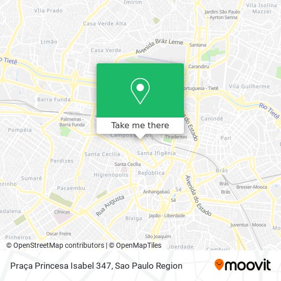 Mapa Praça Princesa Isabel 347