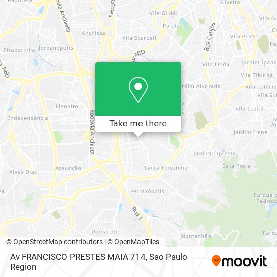 Mapa Av FRANCISCO PRESTES MAIA 714