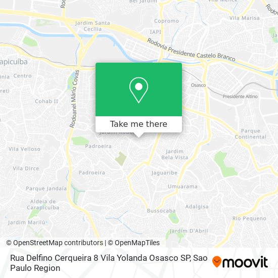 Mapa Rua Delfino Cerqueira  8   Vila Yolanda   Osasco   SP