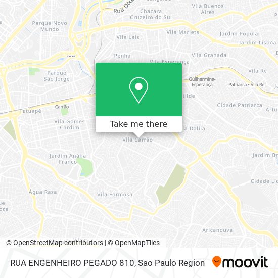 Mapa RUA ENGENHEIRO PEGADO 810