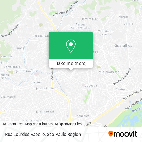 Mapa Rua Lourdes Rabello