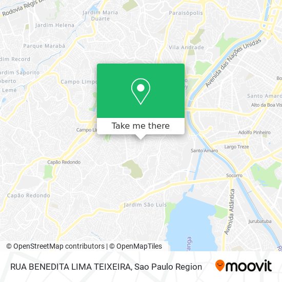 RUA BENEDITA LIMA TEIXEIRA map