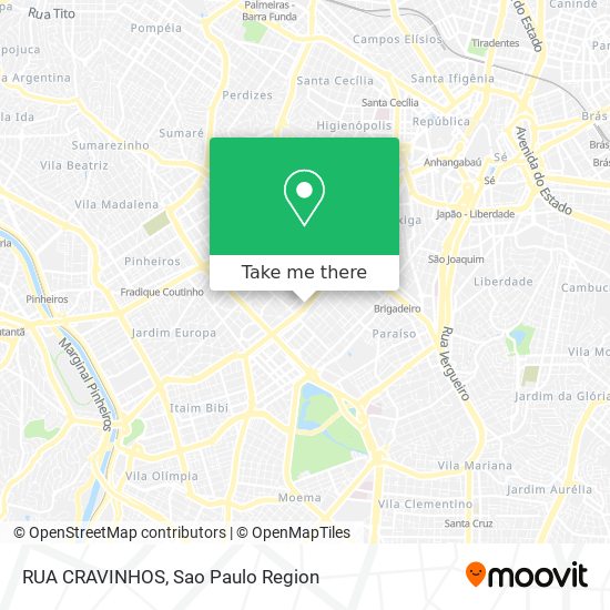 RUA CRAVINHOS map